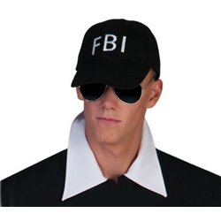 Casquette Marquée FBI Noire Adulte