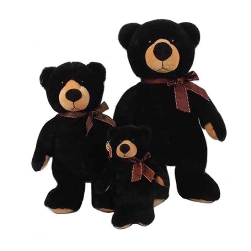 Peluche ours noir 26 cm.