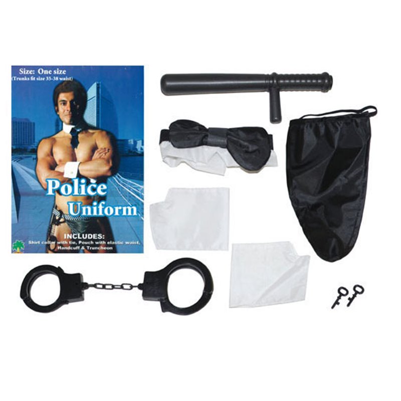 Set accessoires stripteaseur POLICE 5 pièces.