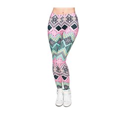 Legging à motifs aztèques et aux couleurs pastel.