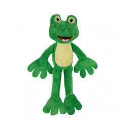 Peluche grenouille verte de 30cm.