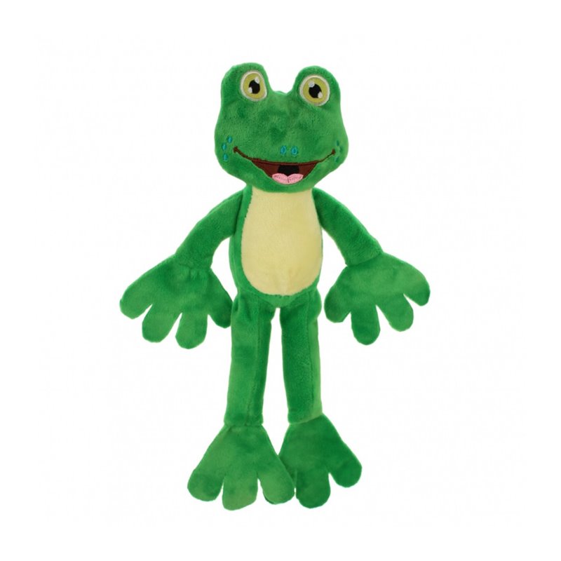 Peluche grenouille verte de 30cm.