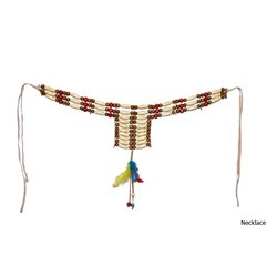 Collier d'indien perles et plumes