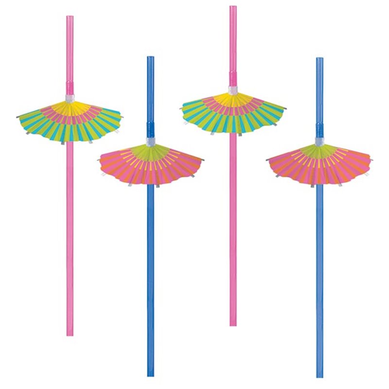 Lot de 8 pailles parasol 24cm