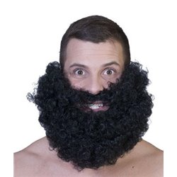 Fausse barbe épaisse de pirate noire