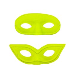 masque pvc loup néon fluo jaune mix