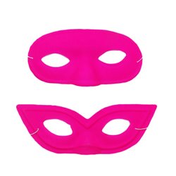 masque pvc loup néon fluo pink mix