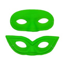 masque pvc loup néon fluo vert mix