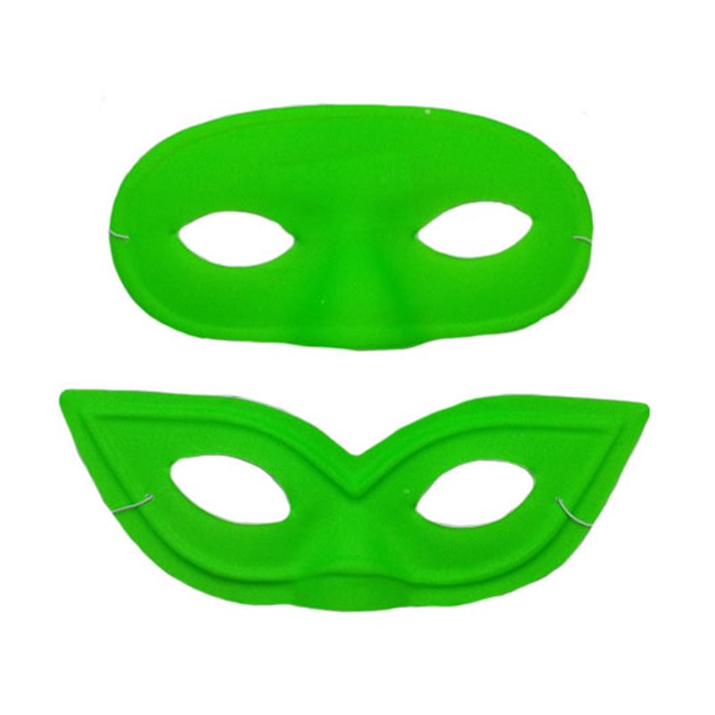 masque pvc loup néon fluo vert mix