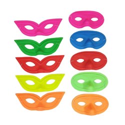 masque pvc loup néon fluo rouge mix