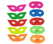 masque pvc loup néon fluo rouge mix