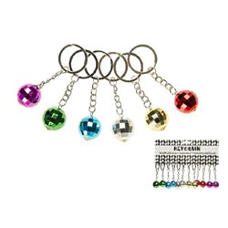 porte-clefs boule à facettes mix 2cm