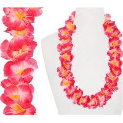 collier de fleurs. tahiti rouge et jaune 60mm