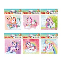 puzzle 16pcs motif licorne mix 12.5x12cm