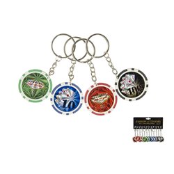 porte-clefs jetons de poker mix 4cm