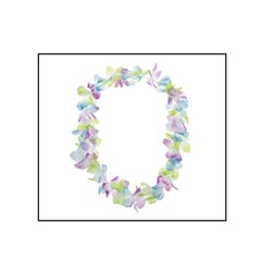 collier de fleurs tahiti multicolore pastel 60mm