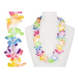 collier de fleurs. tahiti arc en ciel pastel 60mm