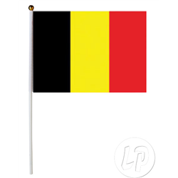 drapeau belgique avec baton 30x45cm