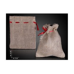 sac en toile de jute brun 12x7.5cm