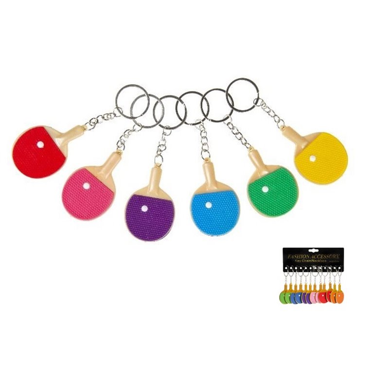 porte-clefs raquette de pingpong mix 6.5cm