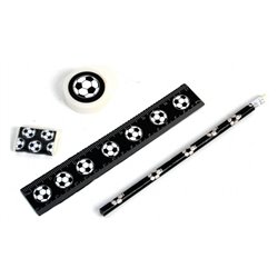 set de papeterie motifs football 4pcs