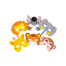 masque mousse animaux sauvages mix enfant