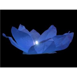 lanterne fleur de lotus flottante bleu