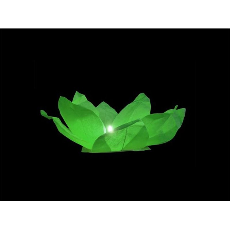 lanterne fleur de lotus flottante vert 30cm