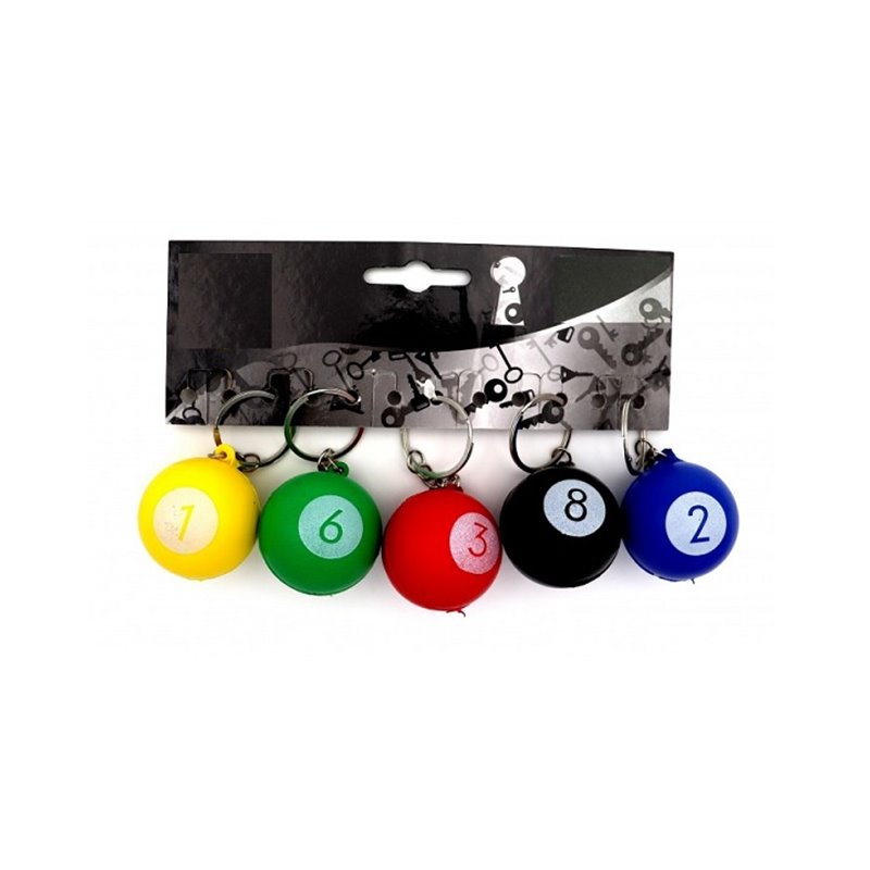 porte-clés boule de billard soft mix 4cm