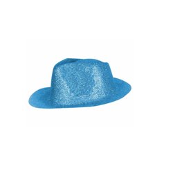 chapeau tribly en pvc à paillettes bleu clair