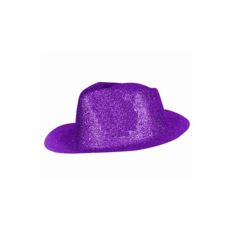 chapeau tribly en pvc à paillettes lilas