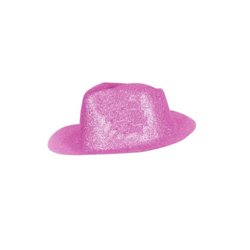 chapeau tribly en pvc à paillettes rose