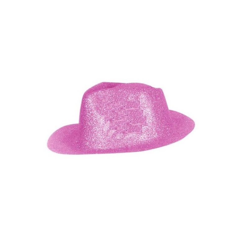 chapeau tribly en pvc à paillettes rose