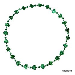 collier avec motifs trèfles saint patrick vert