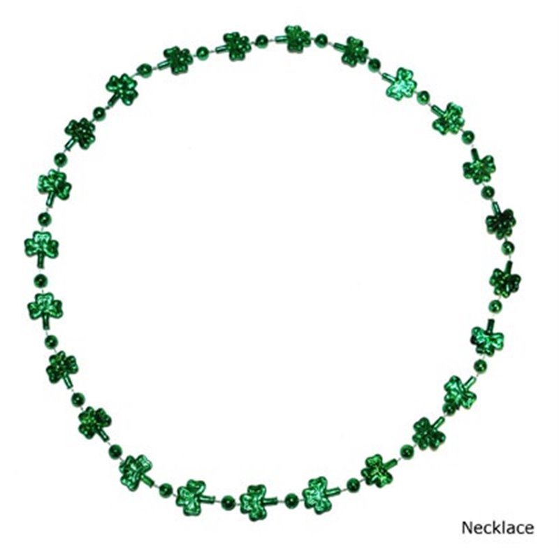 collier avec motifs trèfles saint patrick vert