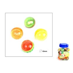 balle rebondissante motifs fruits mix 4.3cm