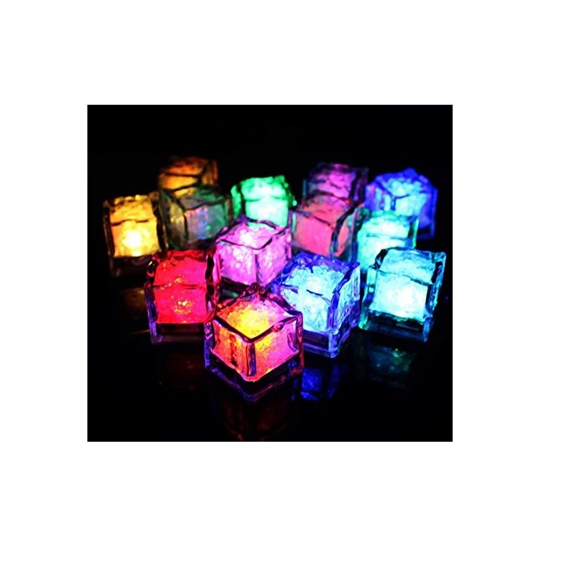 glaçon lumineux cube led multicolore