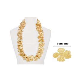 collier de fleurs tahiti hawaï réveillon or