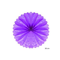 décoration ronde festonnée violet 50cm