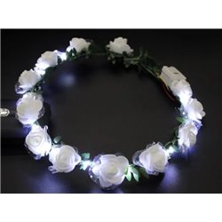 couronne de fleurs lumineuses led's multicolores