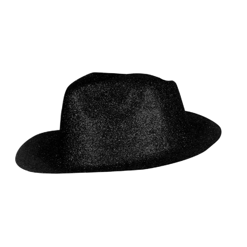 chapeau tribly en pvc à paillettes noir