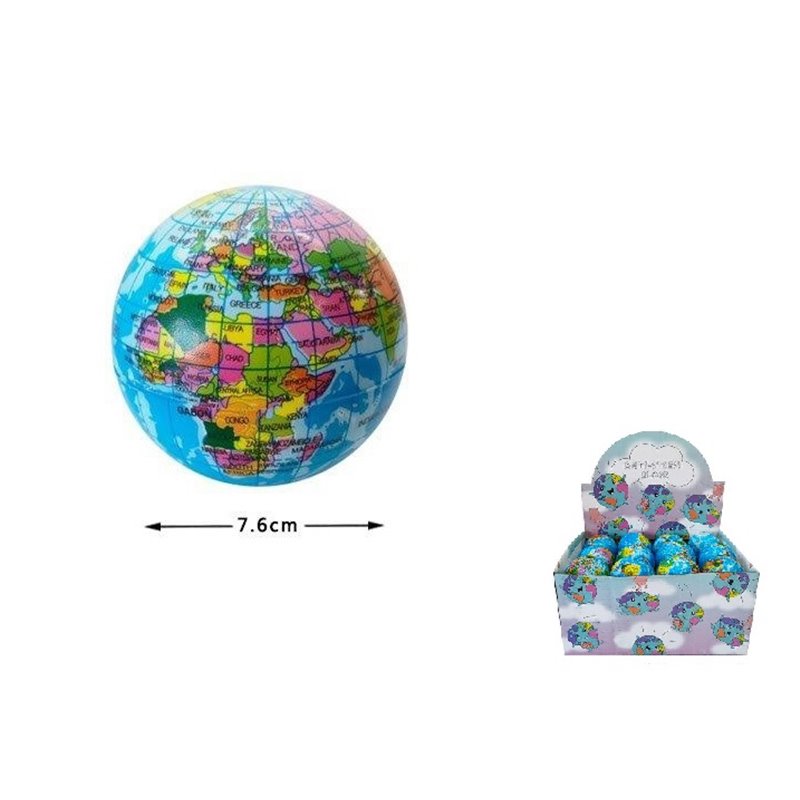 balle anti stress globe terrestre 7.6cm