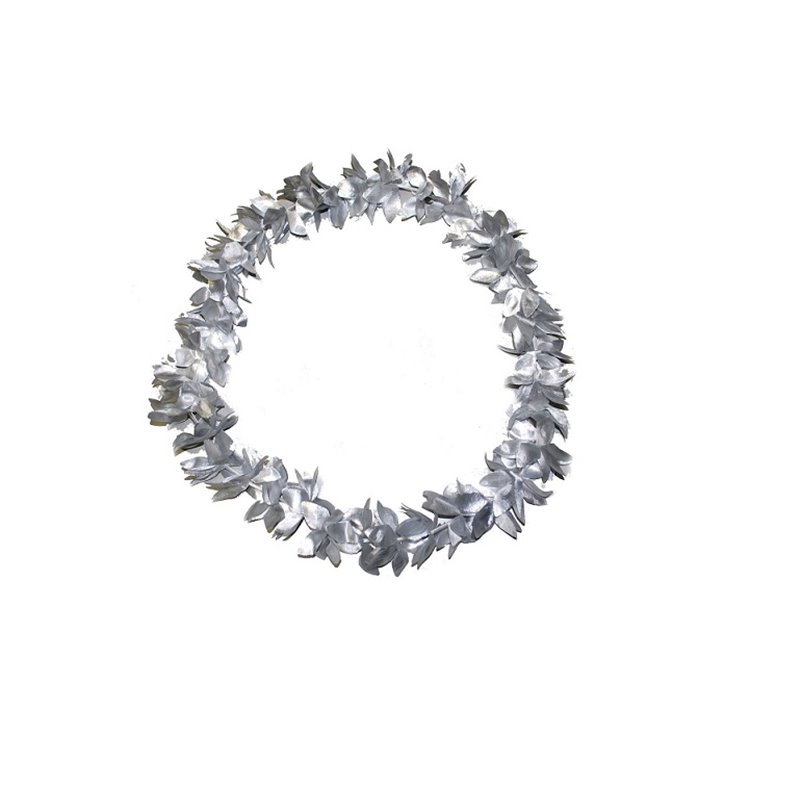 collier de fleurs tahiti réveillon argent