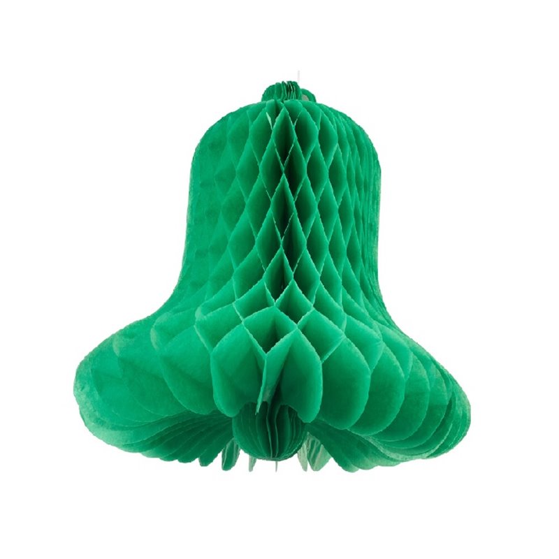 décoration cloche de pâques festonnée vert 41cm