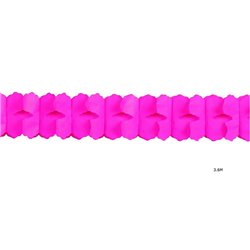 guirlande papier twist fuchsia 3.6m