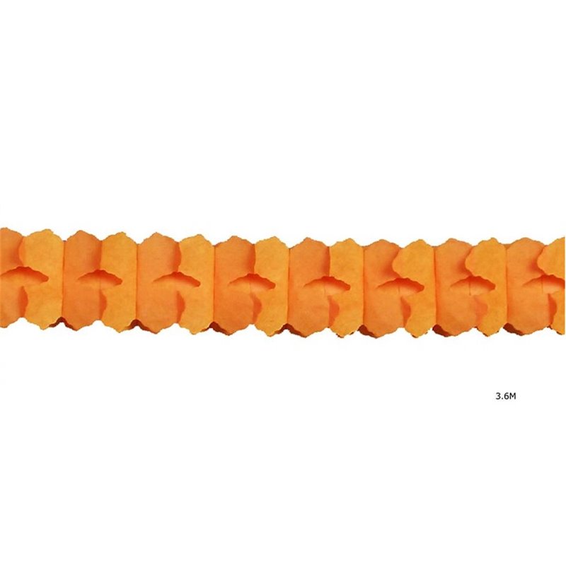 guirlande papier twist orange 3.6m