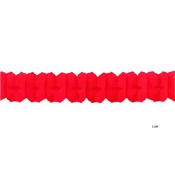 guirlande papier twist rouge 3.6m