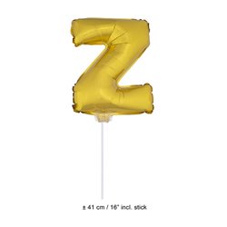 ballon lettre "z" en aluminium avec bâton 41cm or