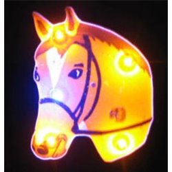 badge/magnet led tête de cheval