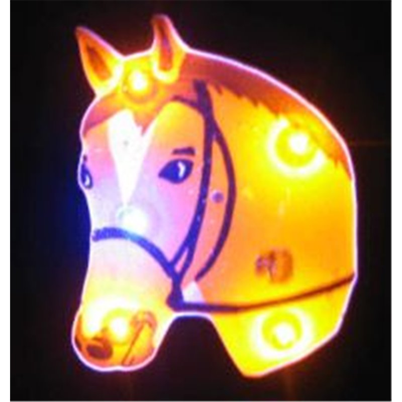 badge/magnet led tête de cheval